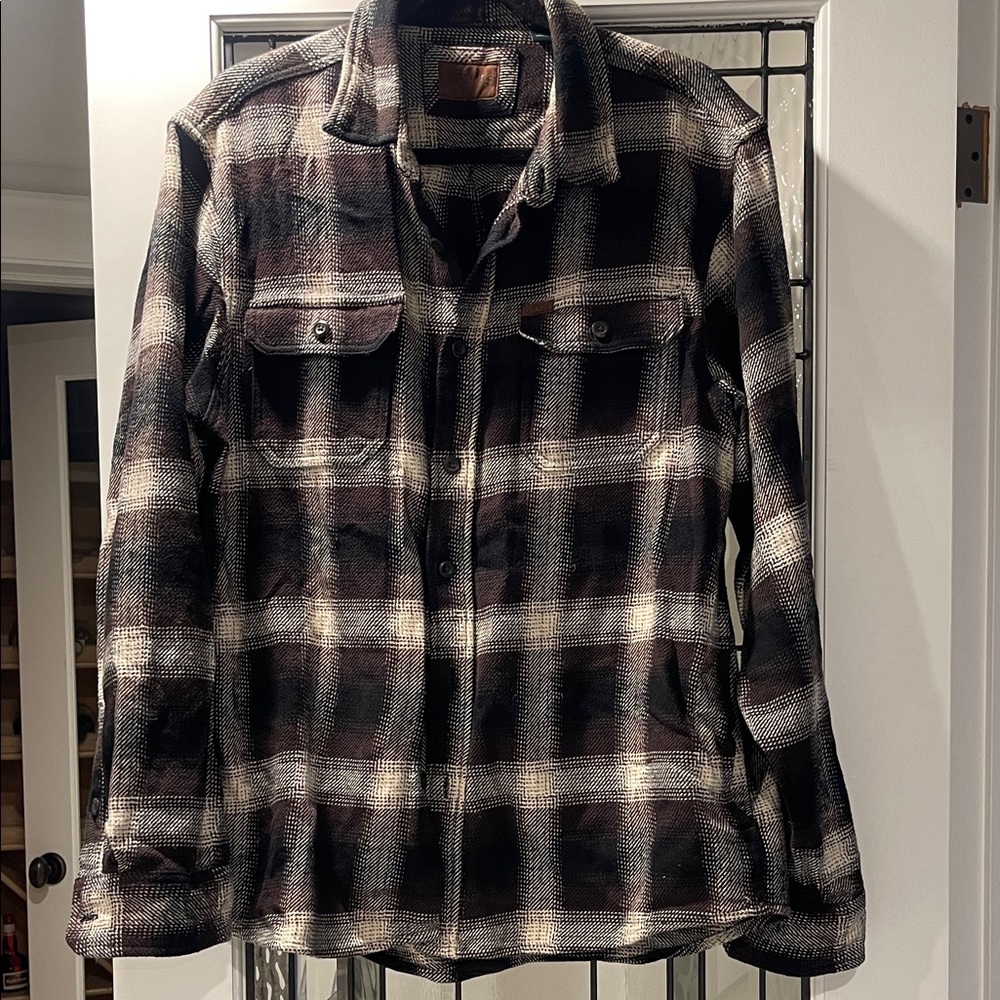 Orvis Black and White Plaid Shirt Jacket